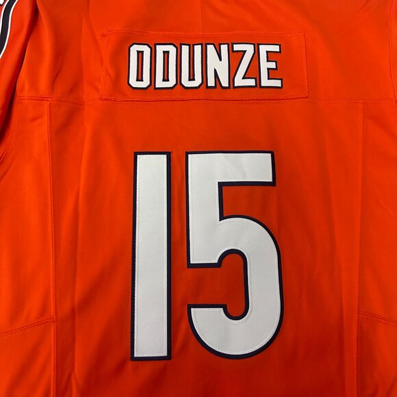 NFL Rome Odunze Orange Chicago Bears Nike #15 Jersey - Picture 3 of 8